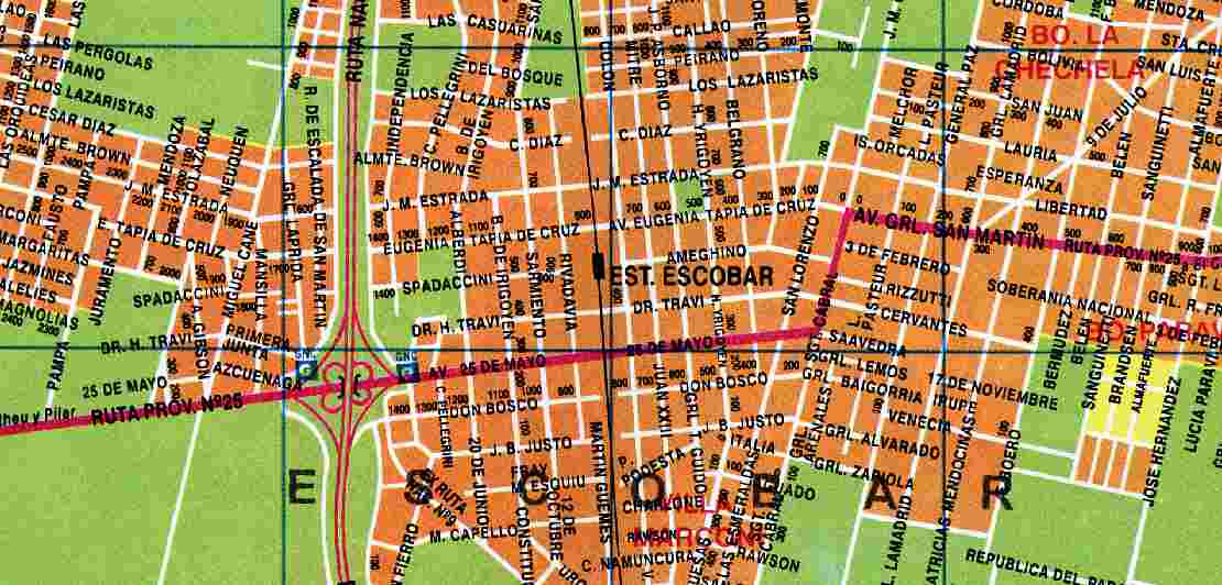 mapa de calle escobar