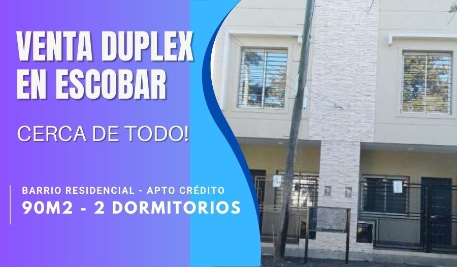 Venta duplex en Escobar con 2 dormitorios